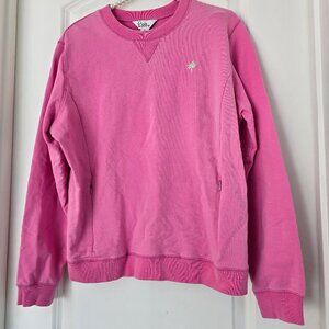 Lilly Pulitzer Pink Palm Tree Pullover Pockets Sweatshirt, Womens M